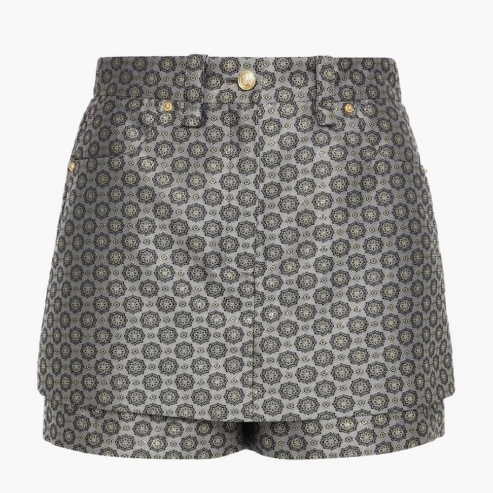 Maje Gray Patterned Skirt